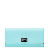 フェンディ ピーカブー 長財布 8M0427 ライトブルー レザー レディース FENDI 【中古】
